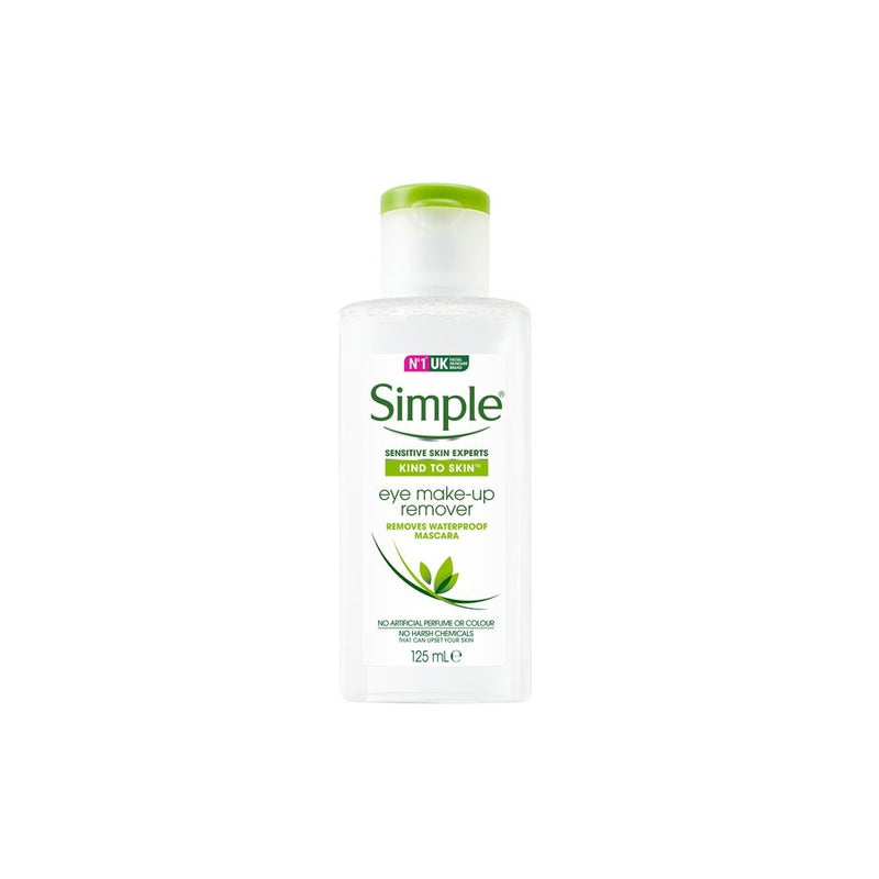 Simple Kind to Skin Eye Make Up Remover 125ml <br> Pack size: 6 x 125ml <br> Product code: 226511