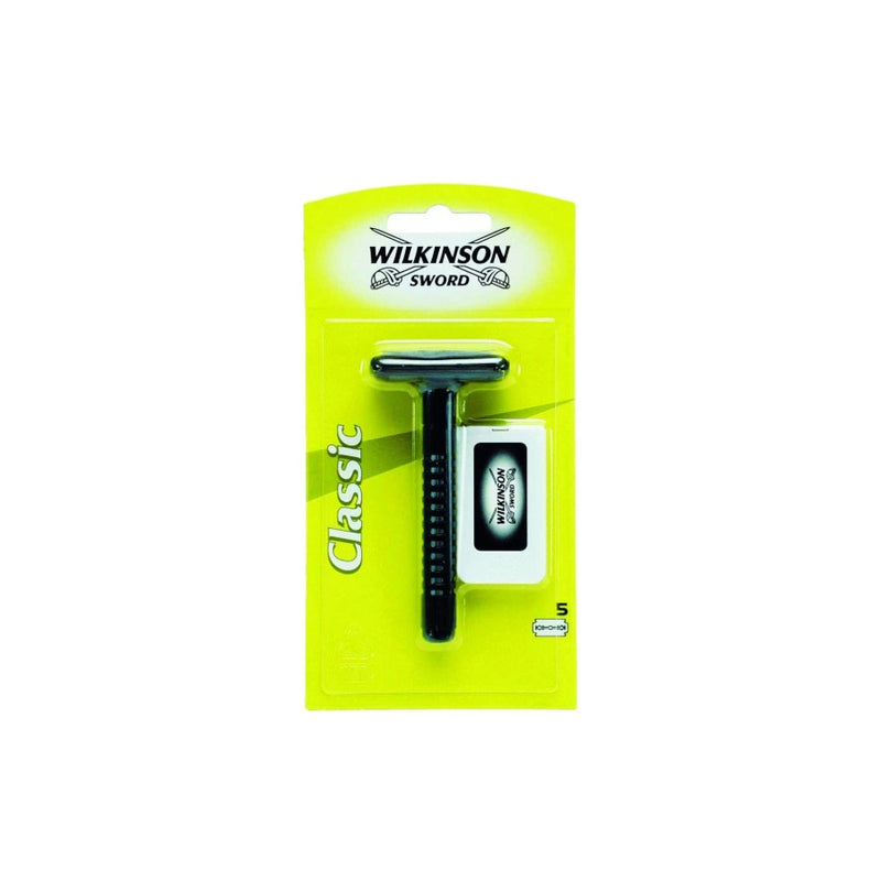 Wilkinson Sword Classic Double Edge Razor Plus 5 Blades <br> Pack size: 5 x 1 <br> Product code: 251915
